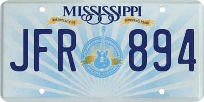MS license plate JFR894