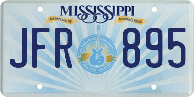 MS license plate JFR895