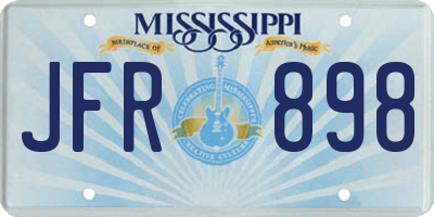 MS license plate JFR898