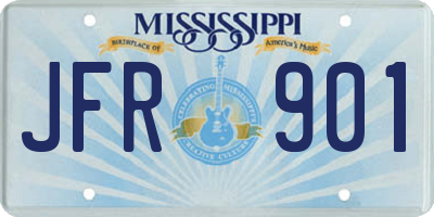 MS license plate JFR901