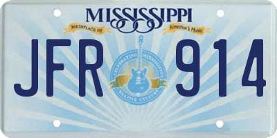 MS license plate JFR914