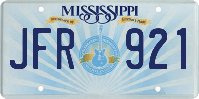 MS license plate JFR921
