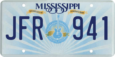MS license plate JFR941