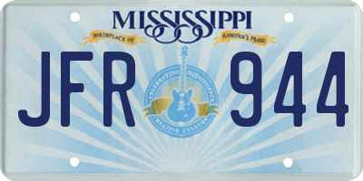 MS license plate JFR944