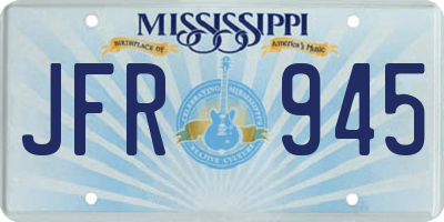 MS license plate JFR945