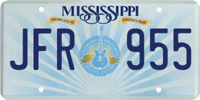 MS license plate JFR955