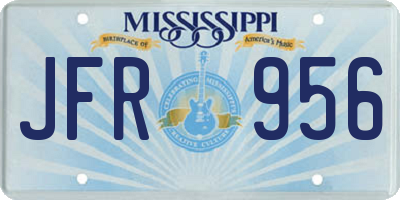 MS license plate JFR956