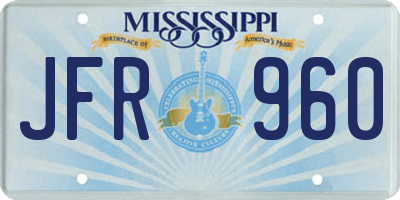 MS license plate JFR960
