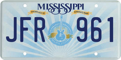 MS license plate JFR961