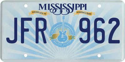 MS license plate JFR962