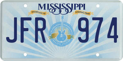MS license plate JFR974
