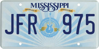MS license plate JFR975