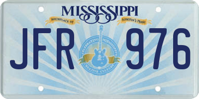 MS license plate JFR976