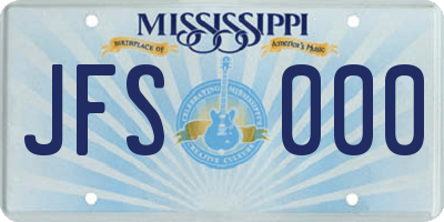 MS license plate JFS000