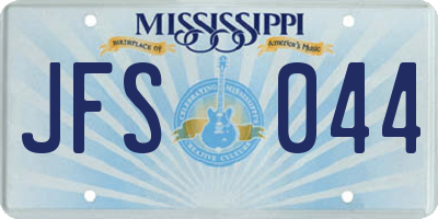 MS license plate JFS044