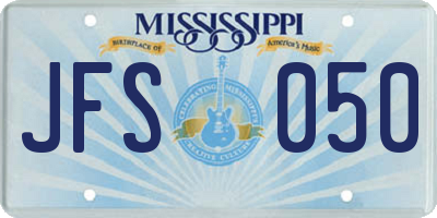MS license plate JFS050