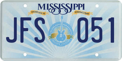 MS license plate JFS051