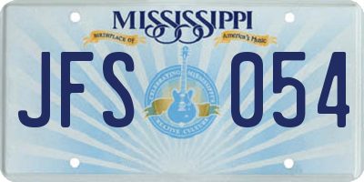 MS license plate JFS054