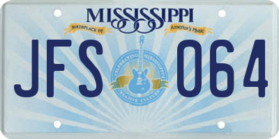 MS license plate JFS064