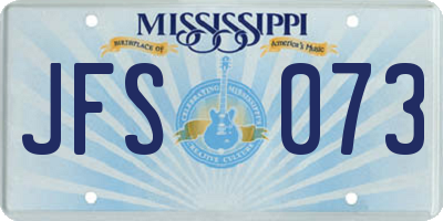MS license plate JFS073