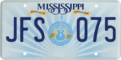 MS license plate JFS075
