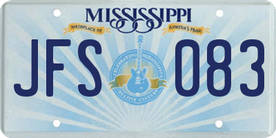 MS license plate JFS083