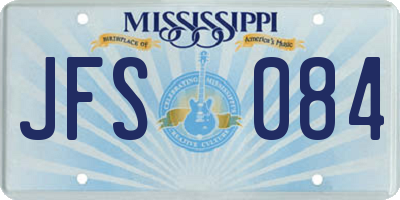 MS license plate JFS084