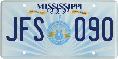 MS license plate JFS090