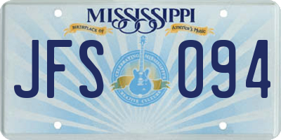 MS license plate JFS094