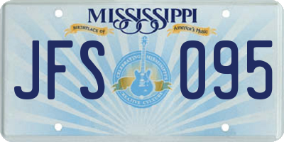 MS license plate JFS095