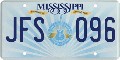 MS license plate JFS096