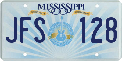 MS license plate JFS128