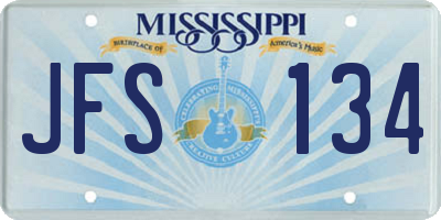 MS license plate JFS134