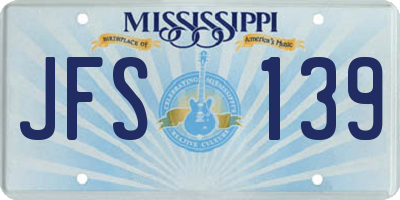 MS license plate JFS139