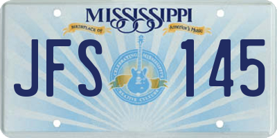 MS license plate JFS145