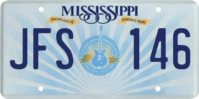MS license plate JFS146