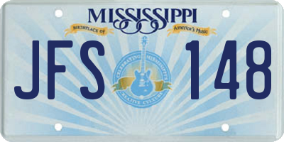 MS license plate JFS148