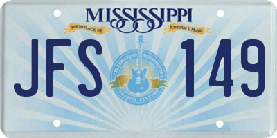 MS license plate JFS149