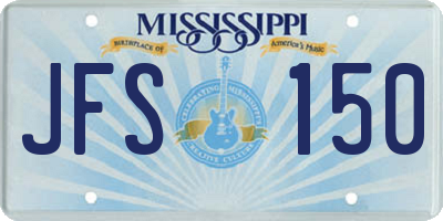 MS license plate JFS150