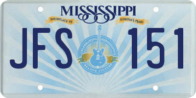 MS license plate JFS151