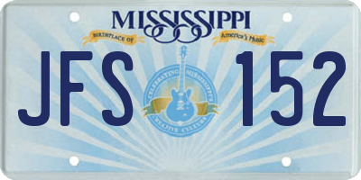 MS license plate JFS152
