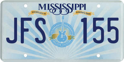 MS license plate JFS155