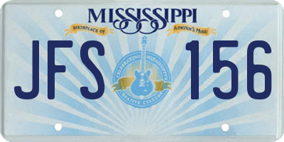 MS license plate JFS156
