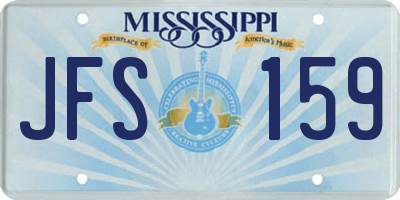 MS license plate JFS159