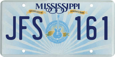MS license plate JFS161
