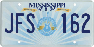 MS license plate JFS162