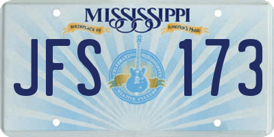 MS license plate JFS173