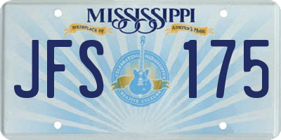 MS license plate JFS175