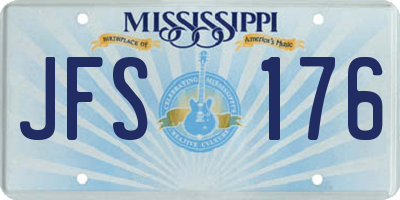 MS license plate JFS176