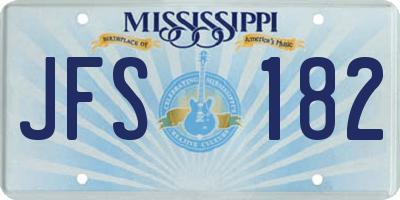 MS license plate JFS182